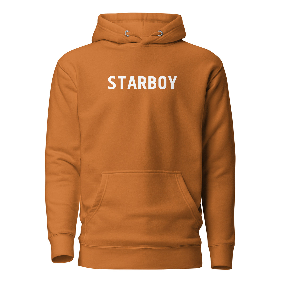 Adobe hoodie, front view, with white 'STARBOY' lettering.