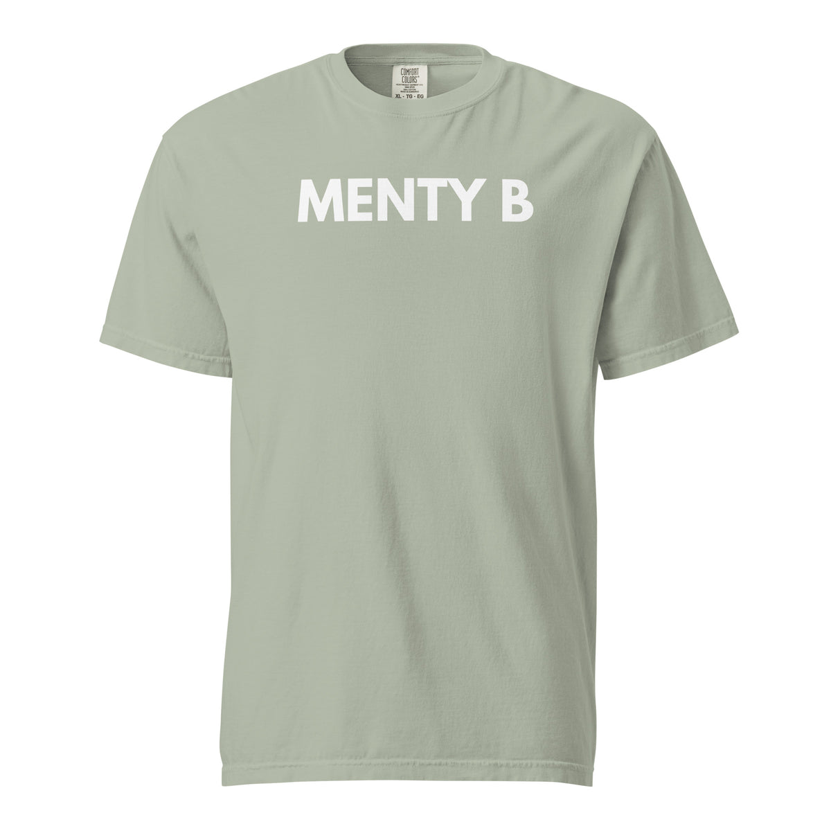Bay T-shirt, front view with white "MENTY B" lettering.