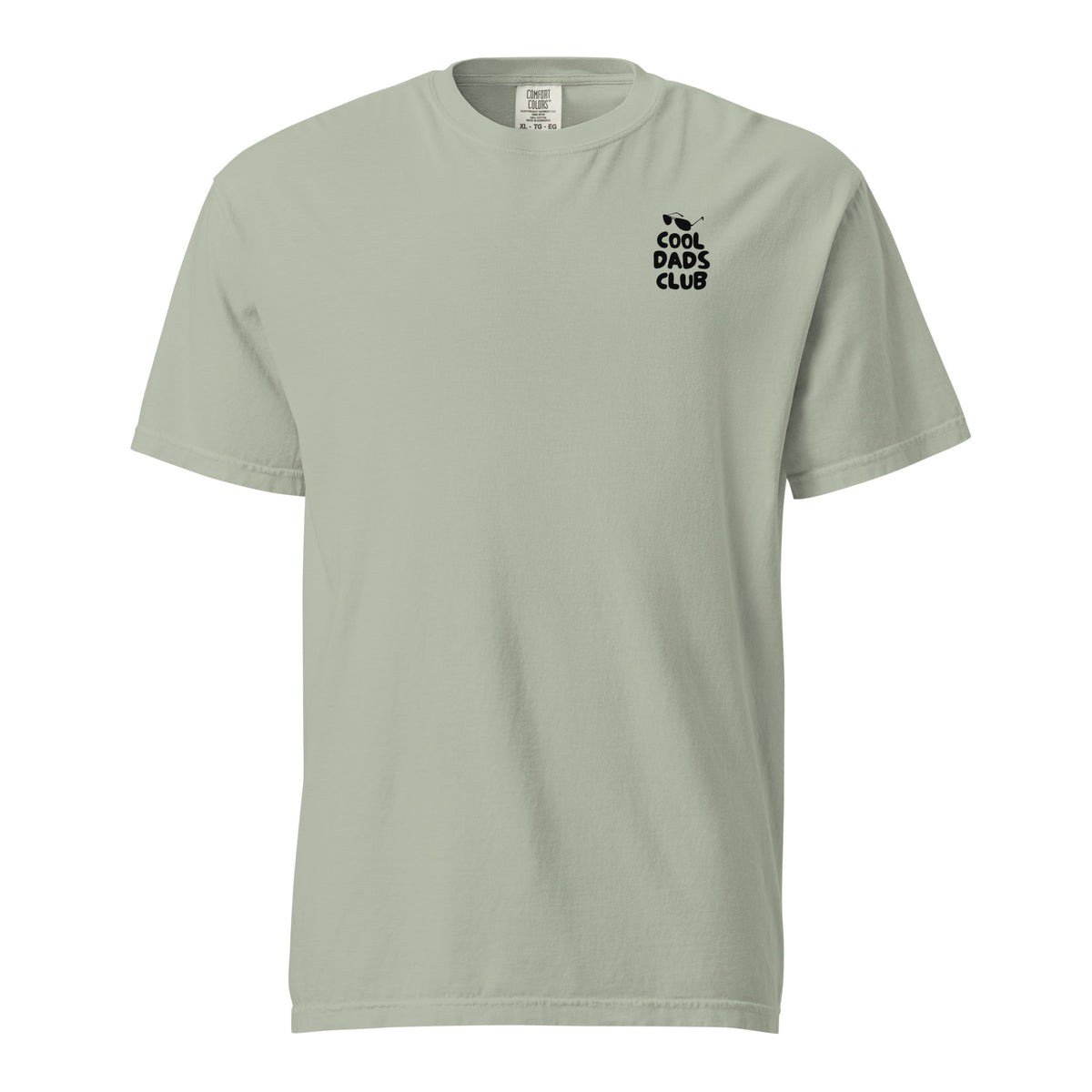Bay T-shirt, front view, with small black 'Cool Dads Club' chest lettering.