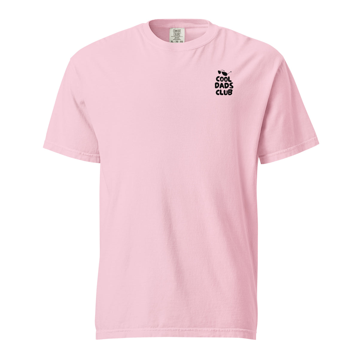 Blossom T-shirt, front view, with small black 'Cool Dads Club' chest lettering.