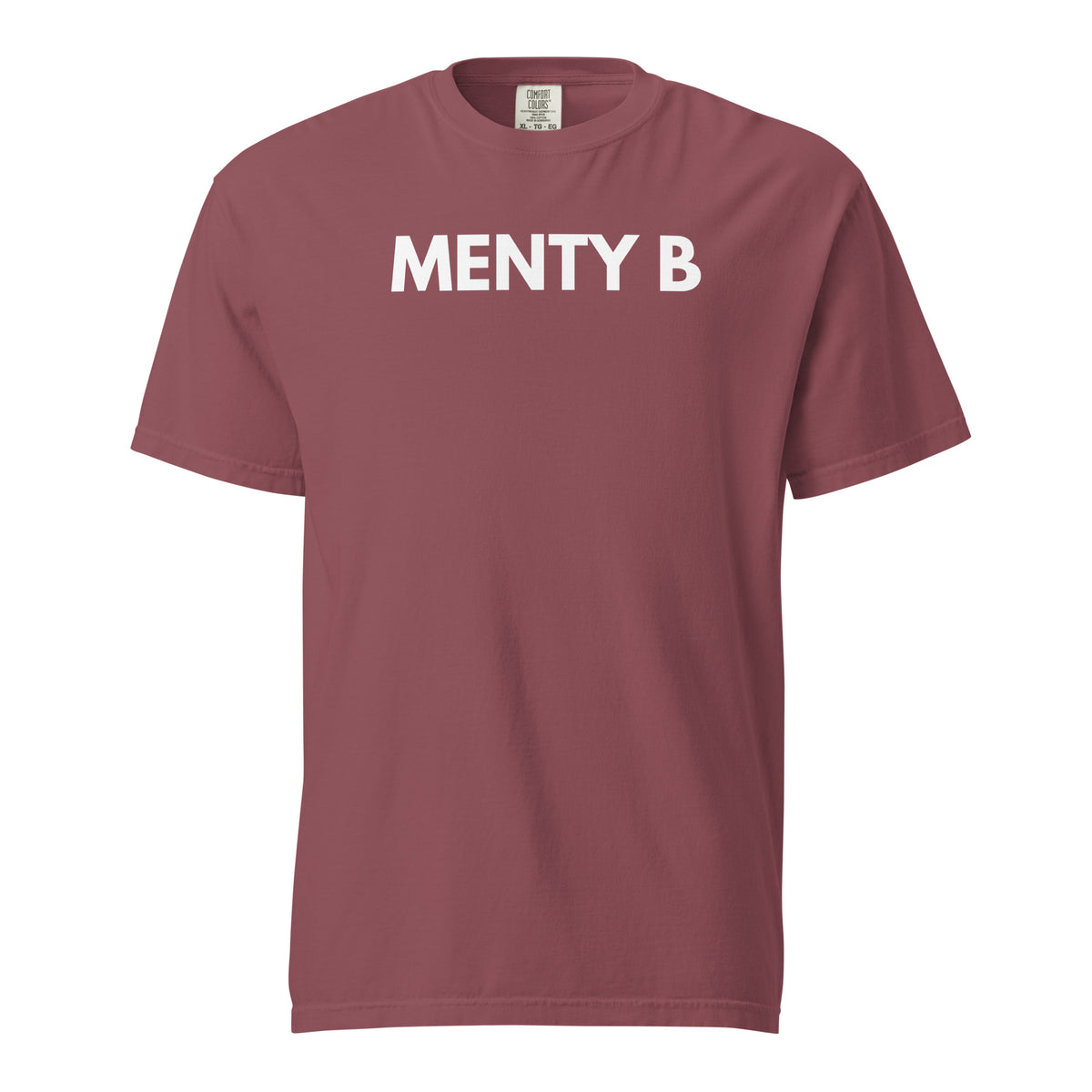 Brick T-shirt, front view with white "MENTY B" lettering.