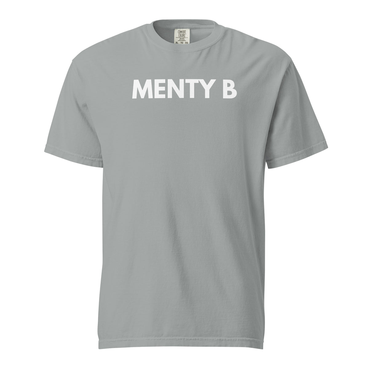 Granite T-shirt, front view with white "MENTY B" lettering.
