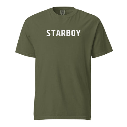 Hemp T-shirt, front view with white "STARBOY" lettering.