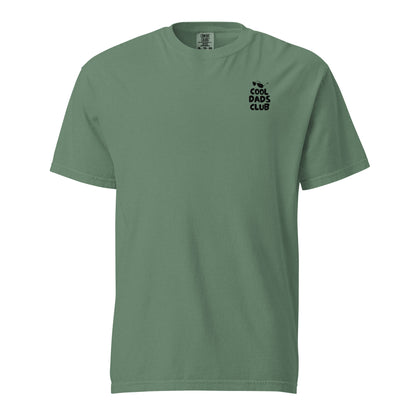 Light Green T-shirt, front view, with small black 'Cool Dads Club' chest lettering.
