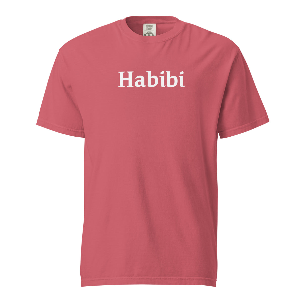 Watermelon T-shirt, front view with white "Habibi" lettering.